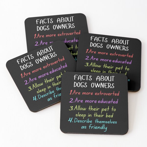 Item preview, funny facts about dogs owners and great gift dogs lover designed and sold by salahnewdesign.