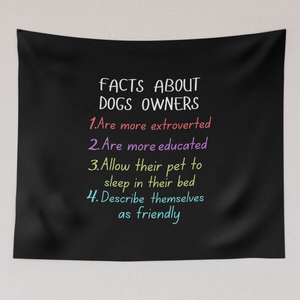 Item preview, funny facts about dogs owners and great gift dogs lover designed and sold by salahnewdesign.