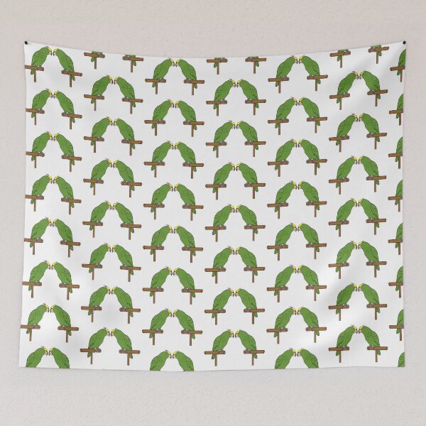 Item preview, Crazy Bird man with Yellow-crowned Amazons designed and sold by Laughing Parrot Studio.