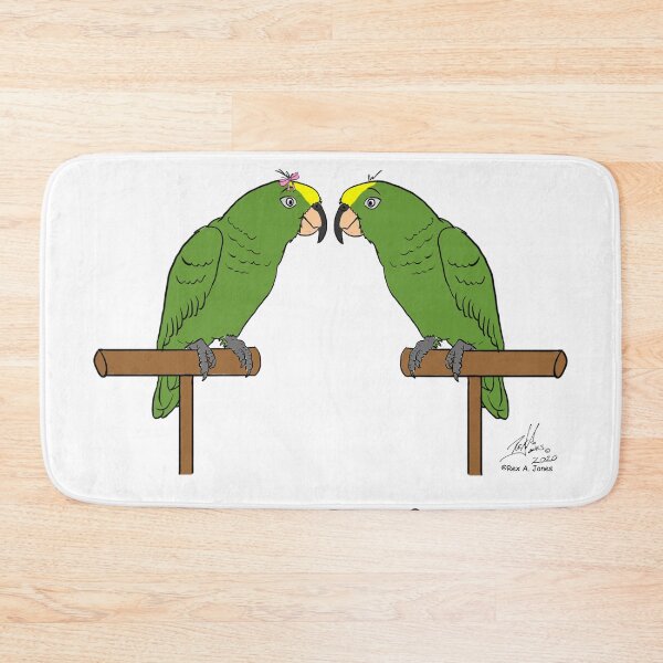 Item preview, Crazy Bird Lady with Yellow-crowned Amazons designed and sold by Laughing Parrot Studio.
