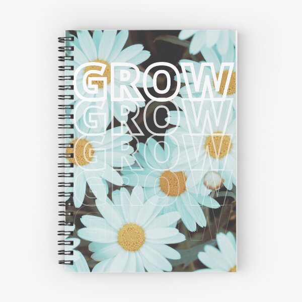 Item preview, GROW (above) - Blue Tinted White Flowers - Daisies designed and sold by AliceSLee.