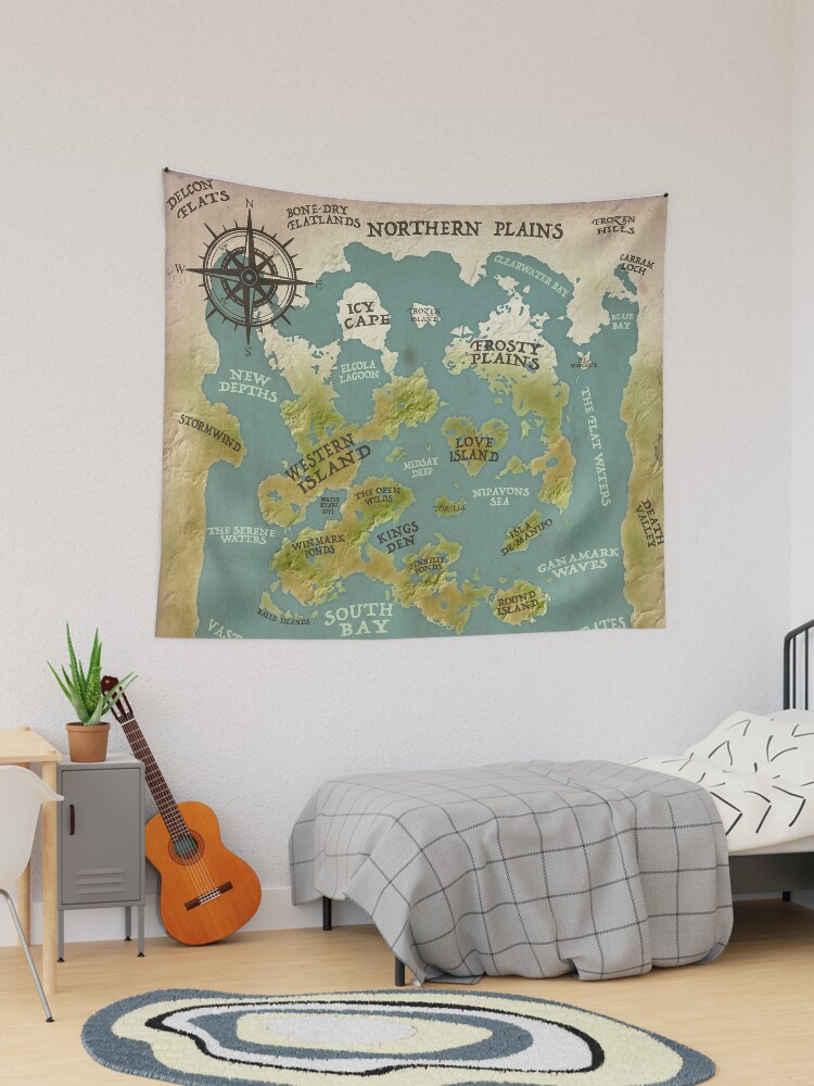 Old best sale map tapestry