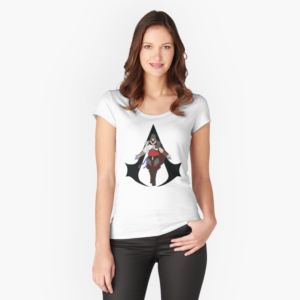 Vista previa del artículo con la obra «Camiseta entallada de cuello ancho», diseñado y vendido por SilhouettePop.