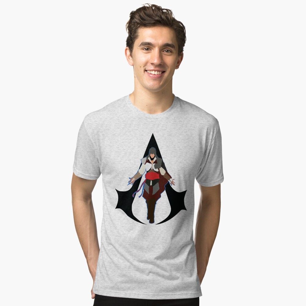 Vista previa del artículo con la obra «Camiseta de tejido mixto», diseñado y vendido por SilhouettePop.
