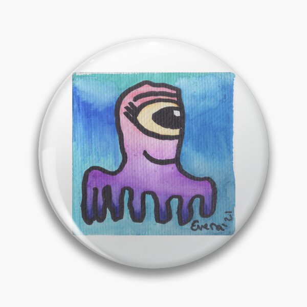 Item preview, Purple Septapus Critter on Blue Background designed and sold by everalovelace.
