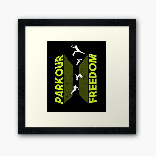 Parkour Freedom Free Running Gifts Framed Art Print