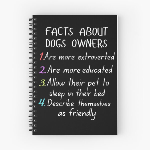 Item preview, funny facts about dogs owners and great gift dogs lover designed and sold by salahnewdesign.