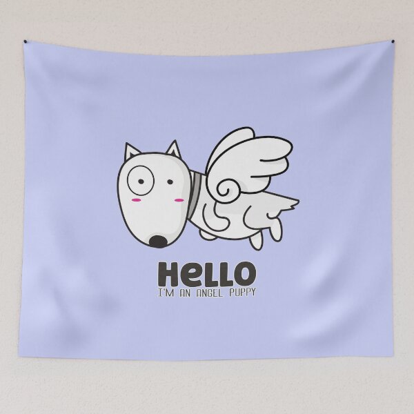Item preview, Hello I'm angel puppy - funny quotes designed and sold by VichallanStudio.