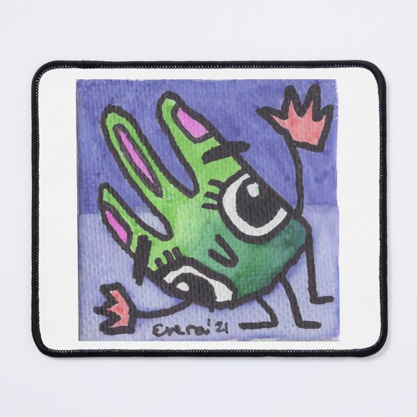Item preview, Green Bunny Critter with Pink Ears designed and sold by everalovelace.