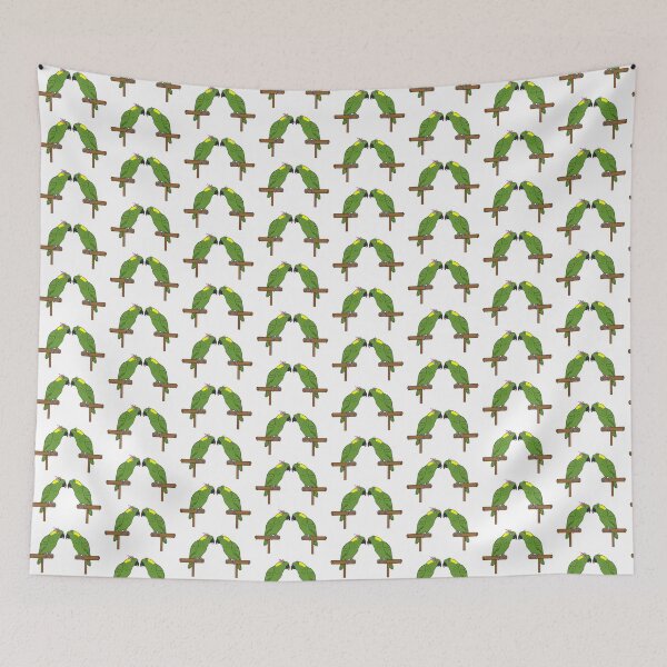Item preview, Crazy Bird Lady with Yellow-naped Amazons designed and sold by Laughing Parrot Studio.
