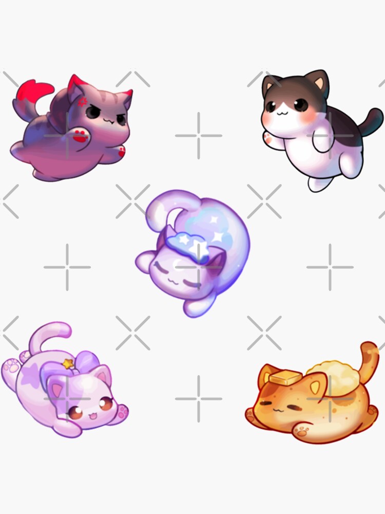 "Aphmau Cats - Cute Aphmau Plushies Sticker Pack" Sticker by Creezu