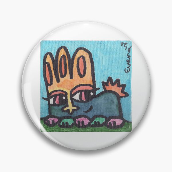 Item preview, Orange and Dark Teal Bunny with Pink and Green Feet designed and sold by everalovelace.