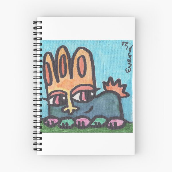 Item preview, Orange and Dark Teal Bunny with Pink and Green Feet designed and sold by everalovelace.