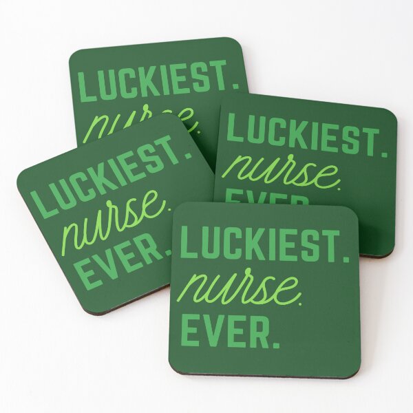 Item preview, Luckiest Nurse Ever | Funny St Patricks Day Saying | Shamrock Green Clover designed and sold by MiaDelelai.