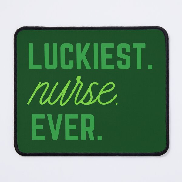 Item preview, Luckiest Nurse Ever | Funny St Patricks Day Saying | Shamrock Green Clover designed and sold by MiaDelelai.