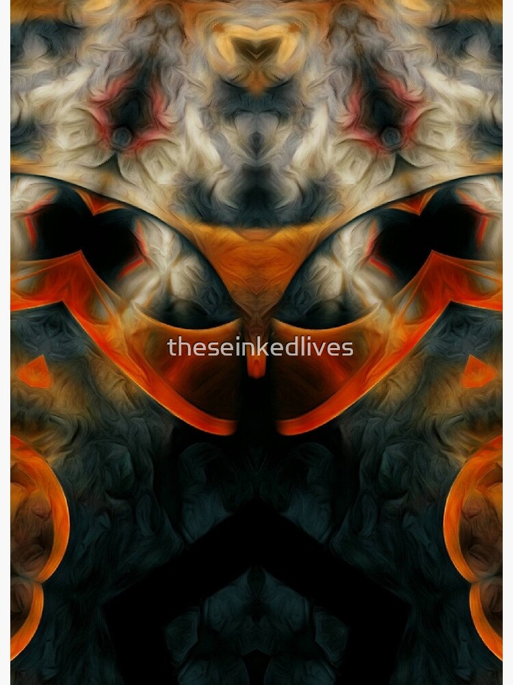 Thumbnail 3 of 3, Canvas Print, psychedelic futuristic fractal abstract on fire designed and sold by theseinkedlives.