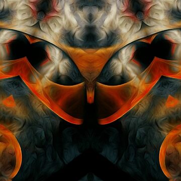 Artwork thumbnail, psychedelic futuristic fractal abstract on fire by theseinkedlives