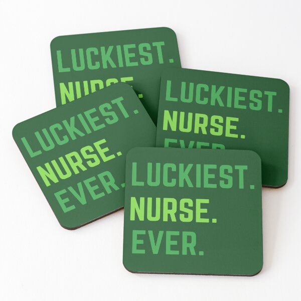 Item preview, Cute Luckiest Nurse Ever | Funny St Patricks Day Saying | Shamrock Green Clover designed and sold by MiaDelelai.