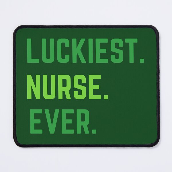 Item preview, Cute Luckiest Nurse Ever | Funny St Patricks Day Saying | Shamrock Green Clover designed and sold by MiaDelelai.