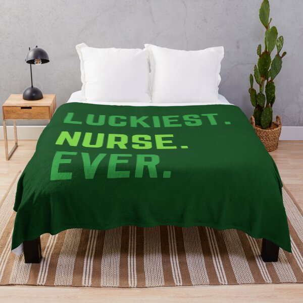 Item preview, Cute Luckiest Nurse Ever | Funny St Patricks Day Saying | Shamrock Green Clover designed and sold by MiaDelelai.