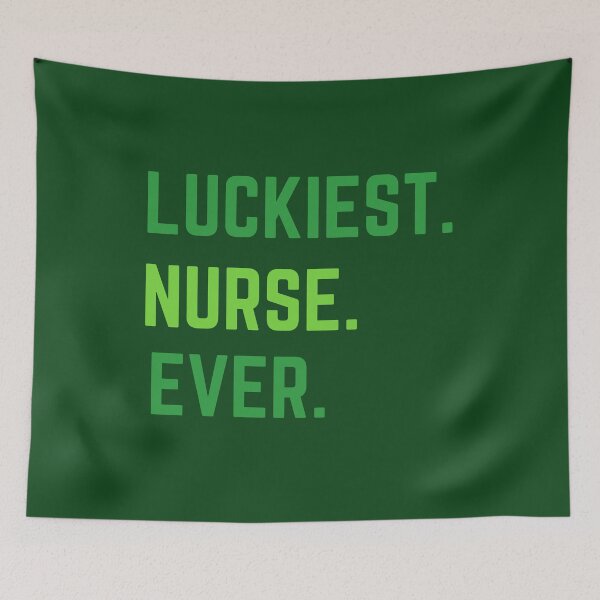 Item preview, Cute Luckiest Nurse Ever | Funny St Patricks Day Saying | Shamrock Green Clover designed and sold by MiaDelelai.