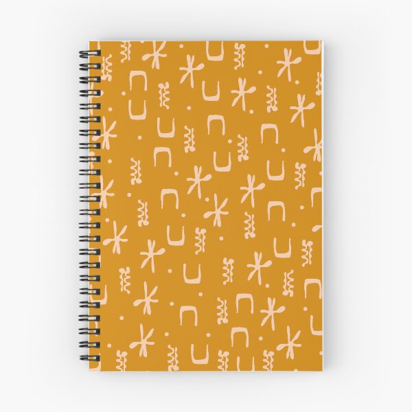 Item preview, Organic Hieroglyph Abstract Pattern in Ochre Mustard Gold and Buff designed and sold by kierkegaard.