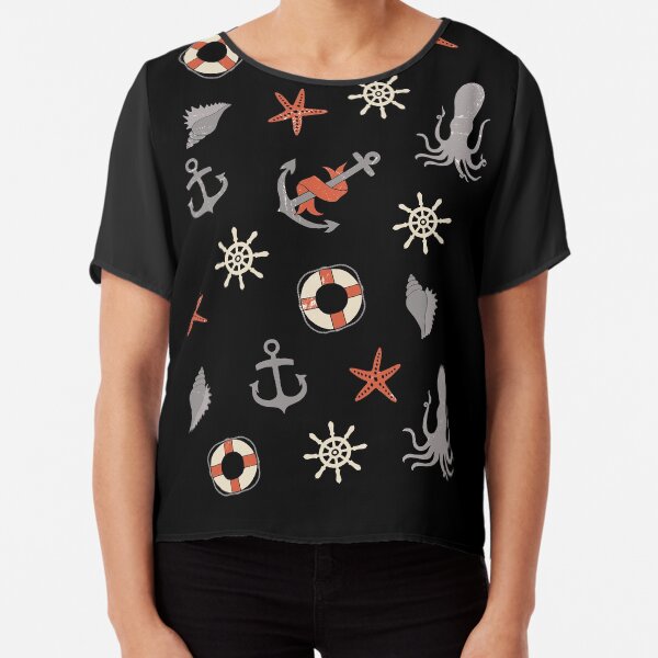 Nautical Chiffon Top