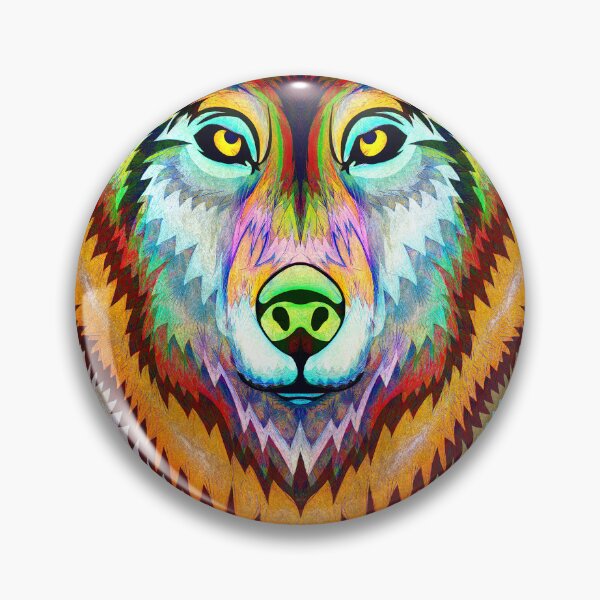 Item preview, Mystical Multicolored Spirit Wolf Animal  designed and sold by WLHmedia.com .