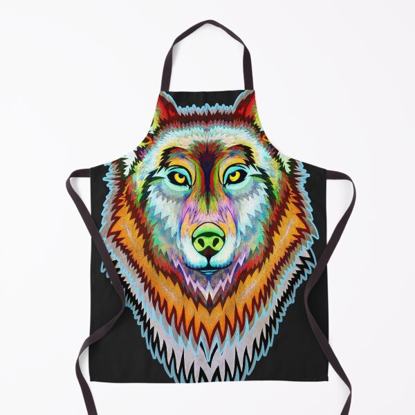 Item preview, Mystical Multicolored Spirit Wolf Animal  designed and sold by WLHmedia.com .
