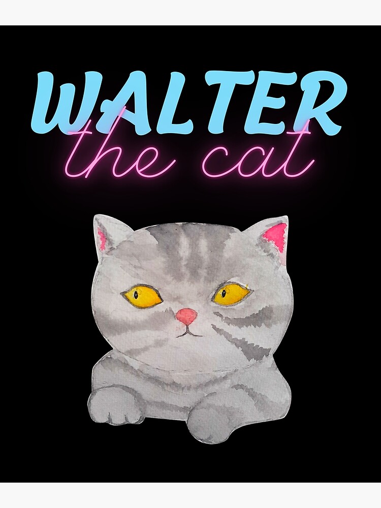 " Walter The Cat Cute" Poster for Sale by Designbones2020 Redbubble