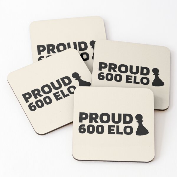 Item preview, Proud 600 Elo - Chess Quote Black designed and sold by itisjakob.