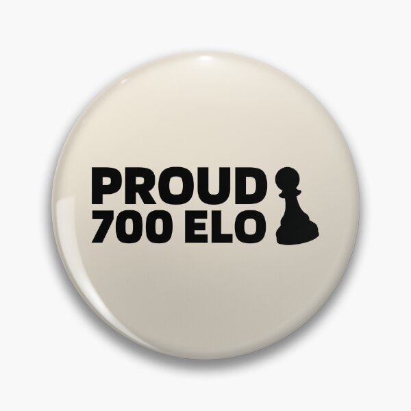 Item preview, Proud 700 Elo - Chess Rating Quote Black designed and sold by itisjakob.