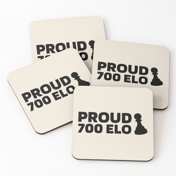 Item preview, Proud 700 Elo - Chess Rating Quote Black designed and sold by itisjakob.