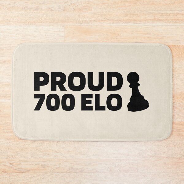 Aperçu de l'œuvre Proud 700 Elo - Chess Rating Quote Noir créée et vendue par itisjakob.