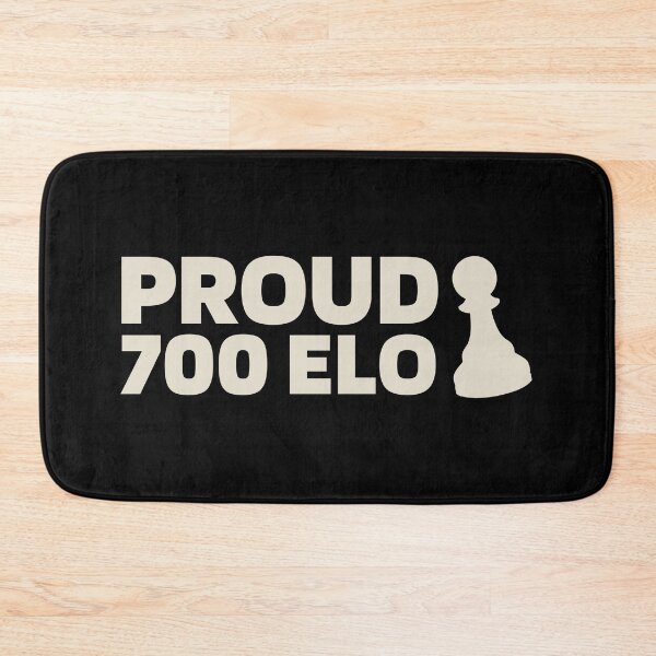 Aperçu de l'œuvre Proud 700 Elo - Chess Quote Blanc créée et vendue par itisjakob.