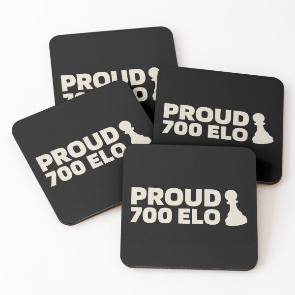 Item preview, Proud 700 Elo - Chess Quote White designed and sold by itisjakob.