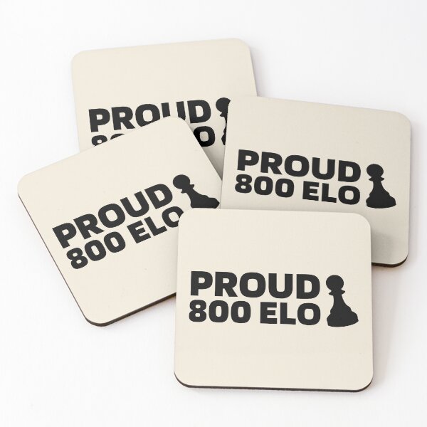 Item preview, Proud 800 Elo - Chess Rating Quote Black designed and sold by itisjakob.