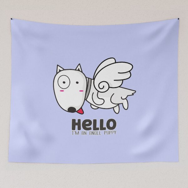 Item preview, Hello I'm angel puppy - funny quotes designed and sold by VichallanStudio.