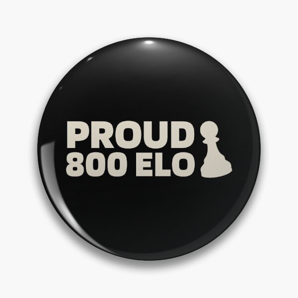Item preview, Proud 800 Elo - Chess Quote White designed and sold by itisjakob.