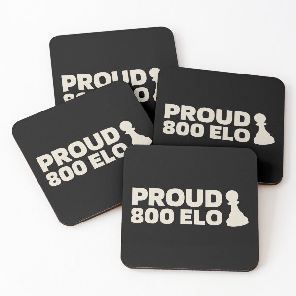 Item preview, Proud 800 Elo - Chess Quote White designed and sold by itisjakob.