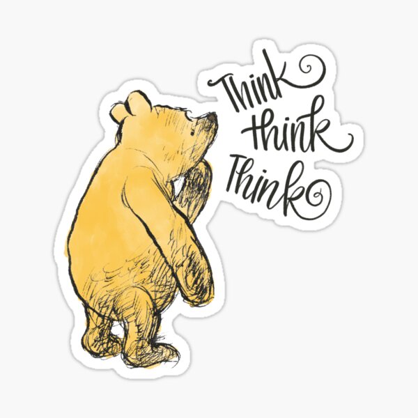 Thoughtful Pooh Bear Sticker