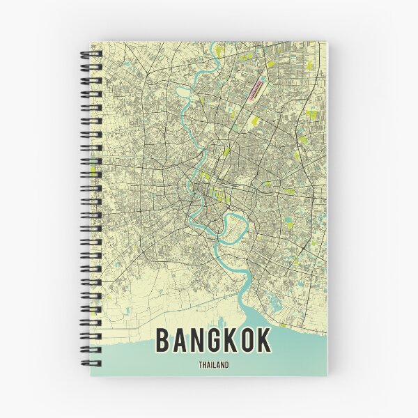 Item preview, Bangkok map thailand for Art deco lovers designed and sold by PostersProf1.