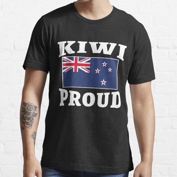 "Classic New Zealand Flag Kiwi Flag New Zealand Proud " Tshirt for