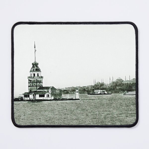 Item preview, Istanbul Cityscape Black and White Picture Art designed and sold by KivancYucel.