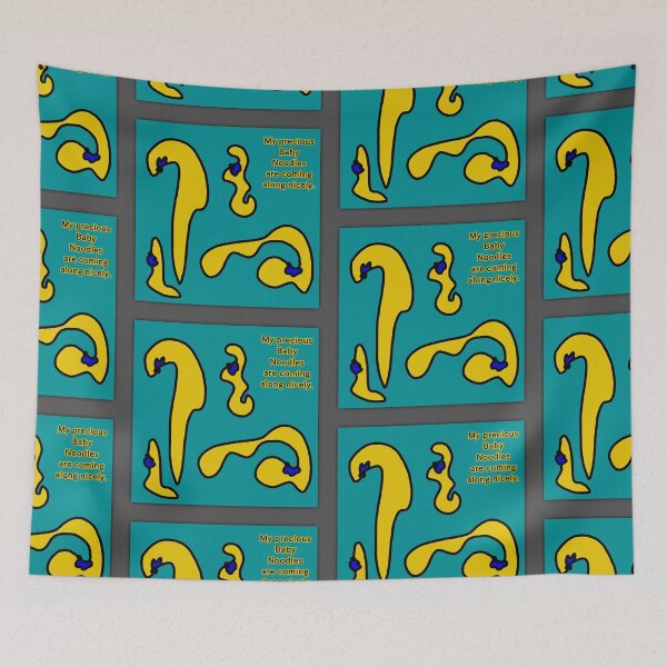 Item preview, Precious Baby Noodles - Turquoise Background designed and sold by Squeenal461.
