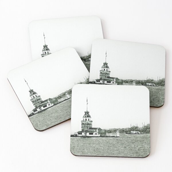 Item preview, Istanbul Cityscape Black and White Picture Art designed and sold by KivancYucel.