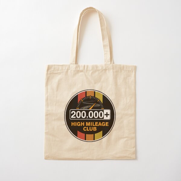 Vista previa del artículo con la obra «El Club del Alto Kilometraje: 200.000+ millas (versión C)», diseñado y vendido por brainthought.