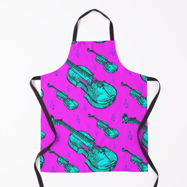 Item preview, Artsy Baby Blue Violins on a Hot Pink Background Design designed and sold by ThisNThatImages.