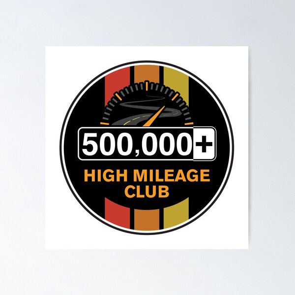 Item preview, The High Mileage Club - 500,000+ Miles (Gauge-C Version) designed and sold by brainthought.