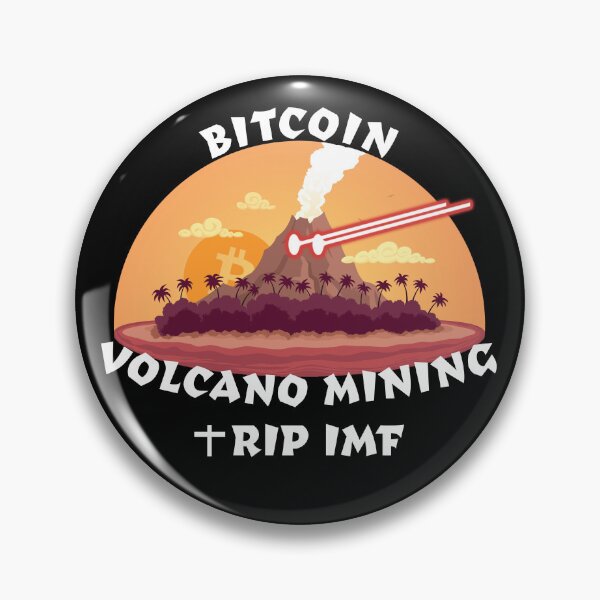 Item preview, El Salvador Volcano Mining Laser Eyes GIABO Bitcoin designed and sold by Bitcoin-Gear.